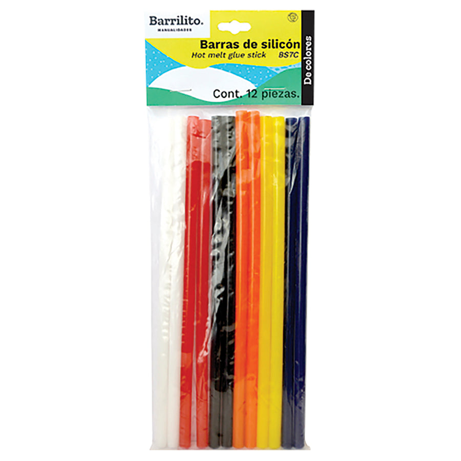 SILICON EN BARRA COLORES Surt. 7mm 12/1 BLISTER