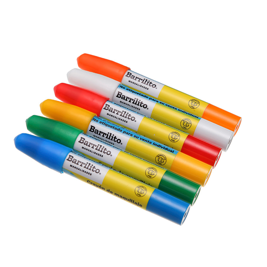 JUEGO DE CRAYONES PINTACARAS 6/1 BASICOS SURTIDOS BLISTER