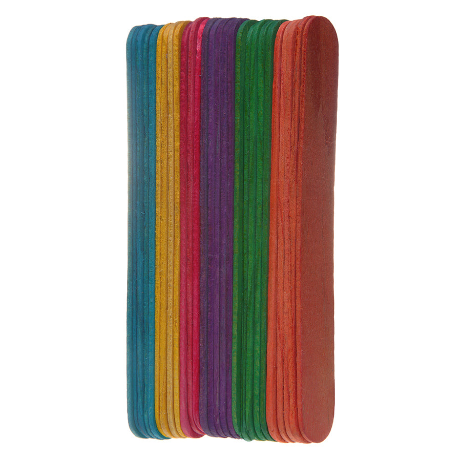 PALITOS PLANOS MADERA COLORES 4.5x1.8 cm