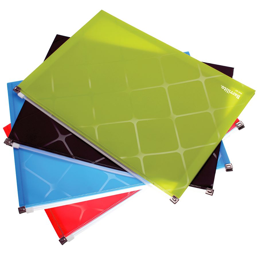 SOBRES PLASTICO C/CIERRE OFICIO COLORES SURTIDOS