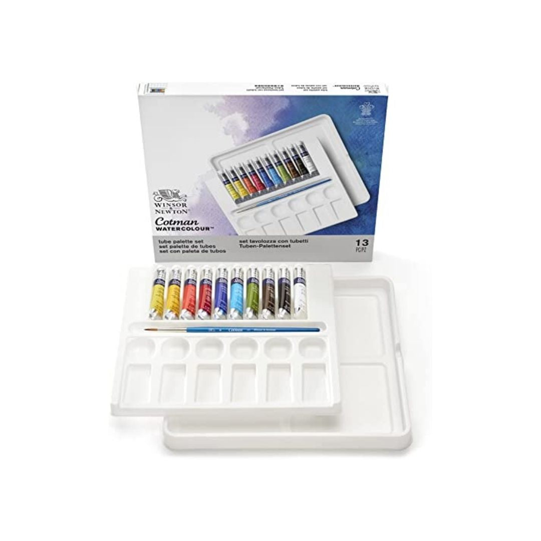 JUEGO ACUARELA COTMAN EN TUBO (8 ML) 10/1 C/PALETA