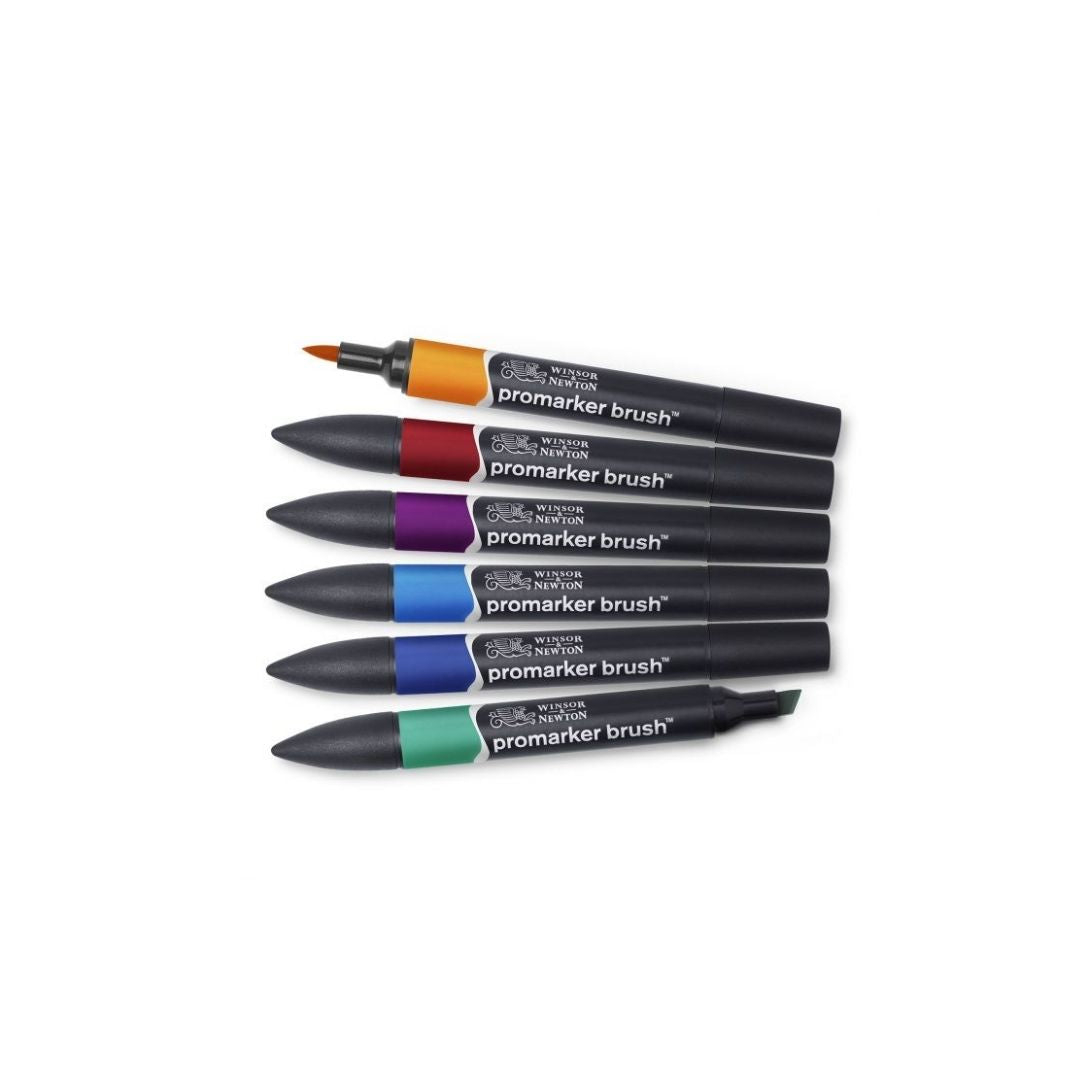 JUEGO MARCADORES PROMARKER BRUSH 6/1 TONOS INTENSOS BL