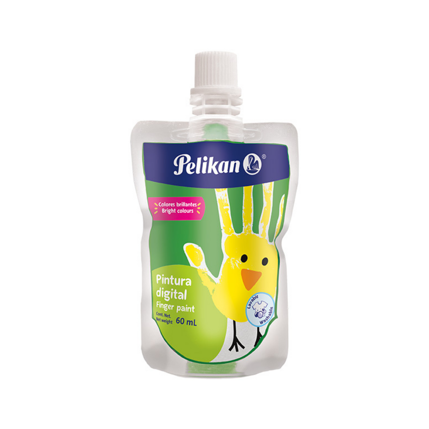 PINTURA P/DEDOS  60 ML VERDE FLEXIBLE