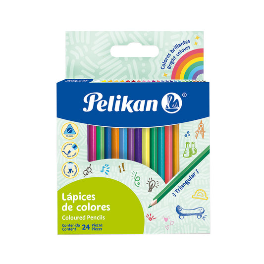 JUEGO LAPICES COLORES 24/1 LARGO TRIANG.