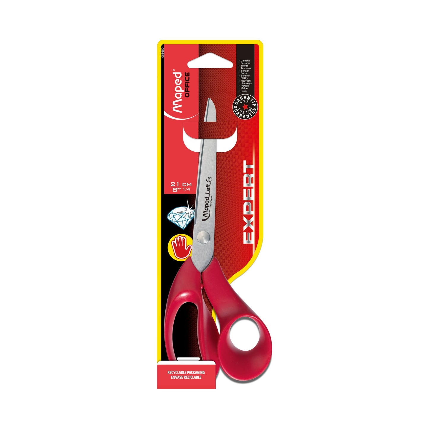 TIJERAS  8" EXPERT P/ZURDOS BLISTER