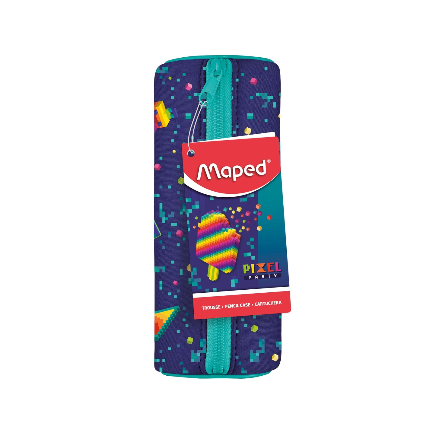ESTUCHE P/LAPICES REDONDO PIXEL PARTY