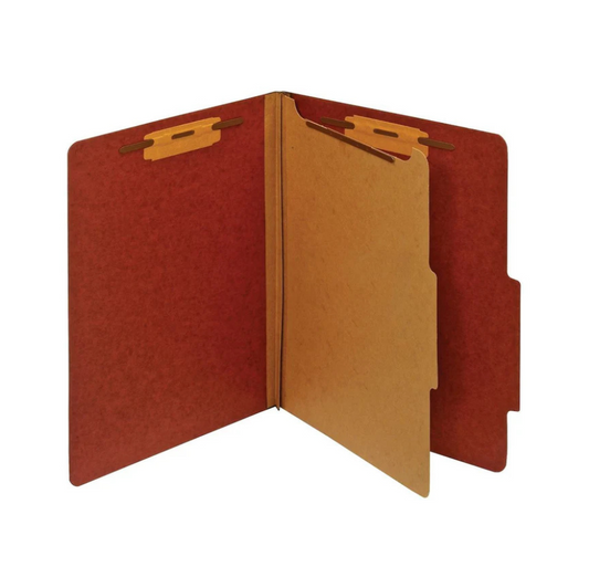 FOLDERS PARTITION (8.5 X 11) 4 DIV. MARRON