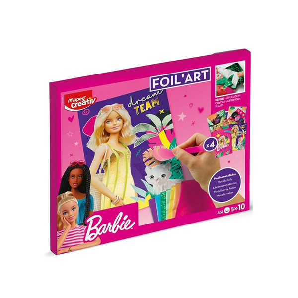 JUEGOS CREATIVOS, ARTES LAMINAS METALIZADAS BARBIE