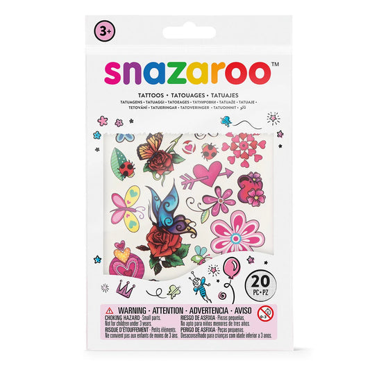 TATUAJES TEMPORALES P/NIÑAS SURTIDOS SNAZAROO 20/1