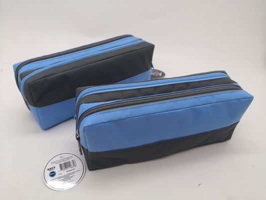 ESTUCHE PARA LAPICES BAGS AZUL 2 ZIP