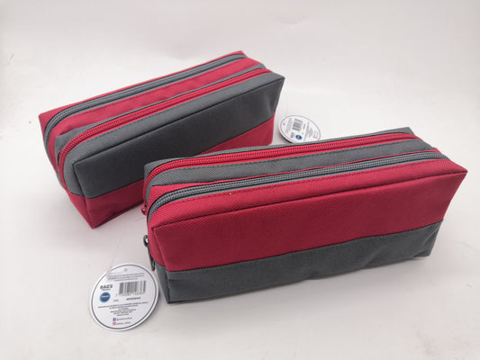 ESTUCHE PARA LAPICES BAGS ROJO 2 ZIP