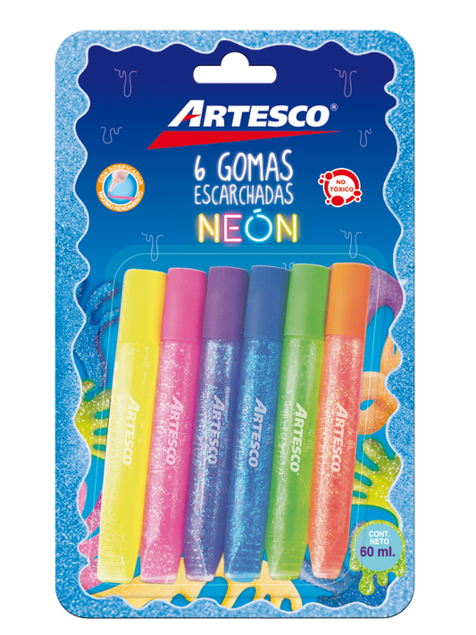 EGAS ESCARCHADA NEON 6/1 SURTIDAS 10ML BLISTER