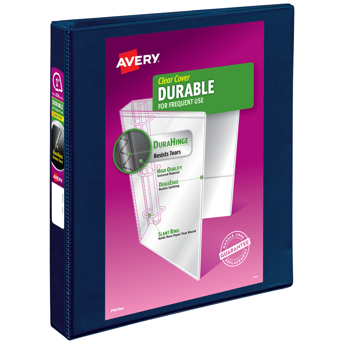 CARPETAS 1" C/PLASTICO FRONTAL AZUL