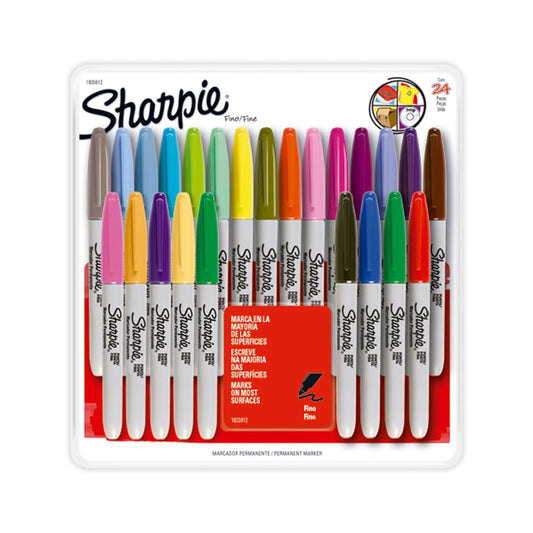JUEGO DE FELPAS PERMANENTE SHARPIE FINA 24/1 SURT. BL