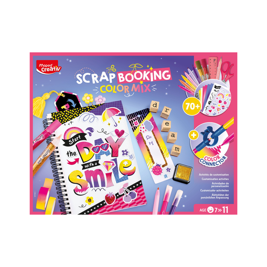 JUEGOS CREATIVOS, CAJITA SCRAPBOOKING - COLOR MIX