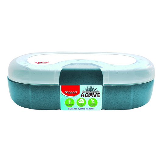 ESTUCHES P/LAPICES PLASTICO AGAVE AZUL