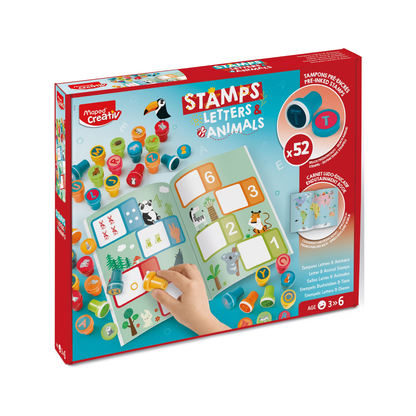 JUEGOS CREATIVOS, SELLOS ALFABETO Y ANIMALES