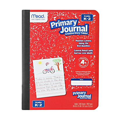 CUADERNO COSIDO 200 PAG. PRIMARY JOURNAL K-2 SURTIDAS