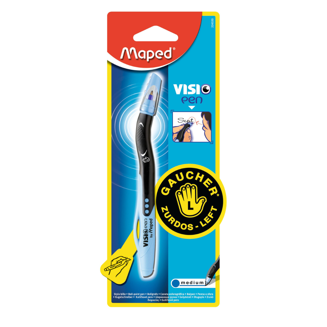 BOLIGRAFOS CAP VISIO P/ZURDOS AZUL BLISTER