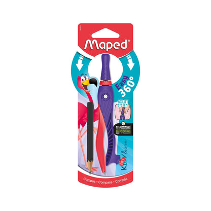 COMPAS PLASTICO ESCOLAR KIDZ 360 BLISTER