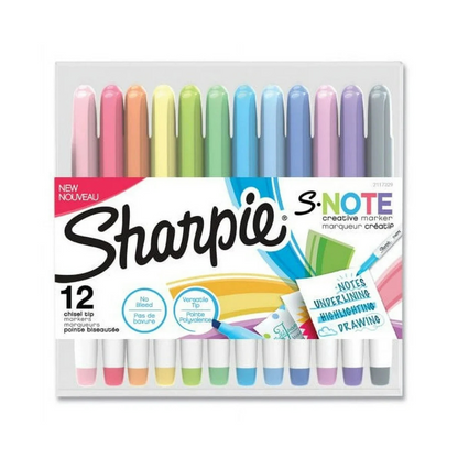 JUEGO MARCADORES PERMANENTE SHARPIE FINO S-NOTE 12/1 BL
