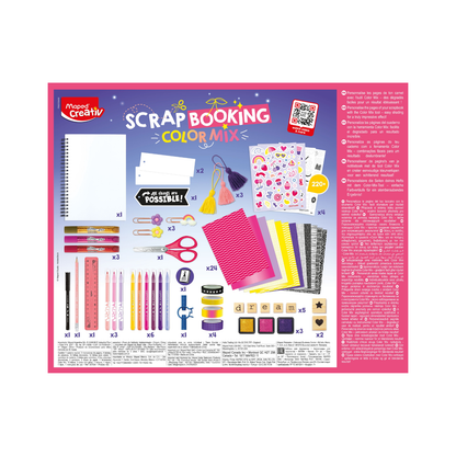 JUEGOS CREATIVOS, CAJITA SCRAPBOOKING - COLOR MIX