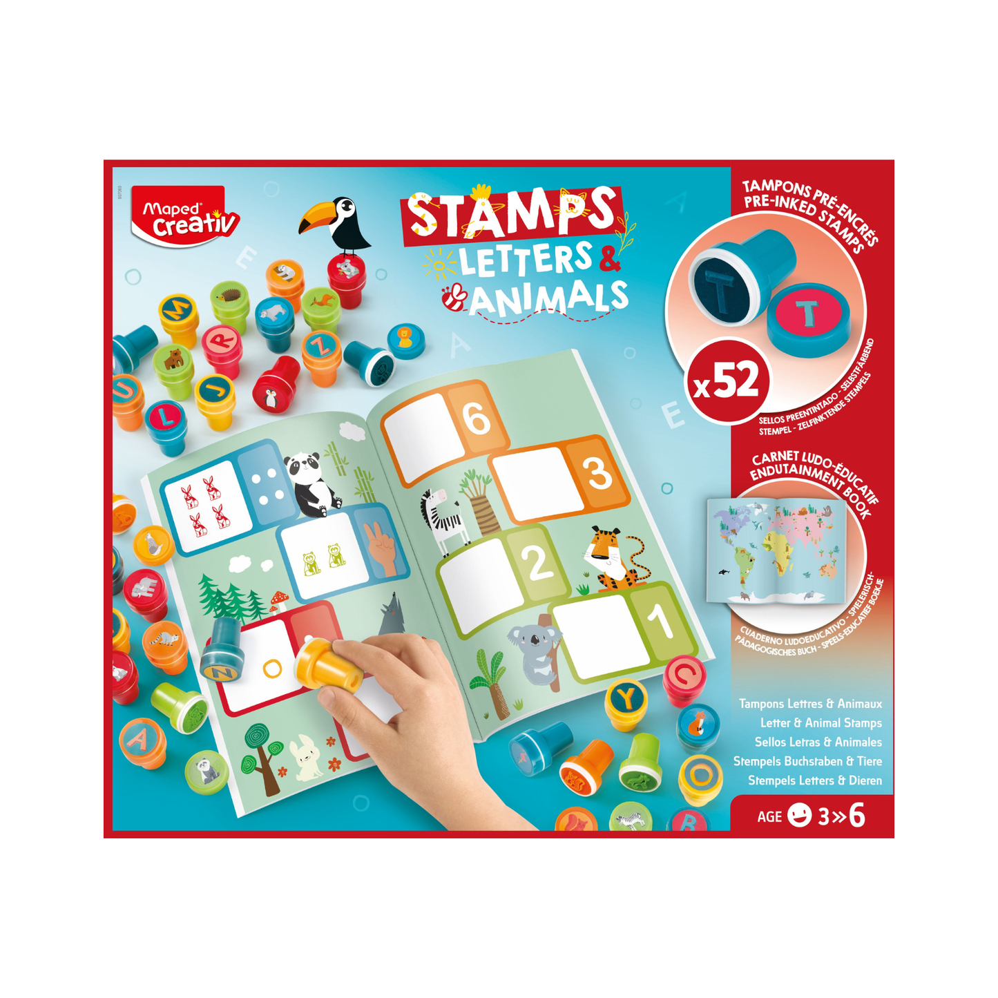 JUEGOS CREATIVOS, SELLOS ALFABETO Y ANIMALES