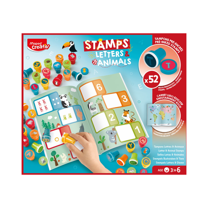 JUEGOS CREATIVOS, SELLOS ALFABETO Y ANIMALES