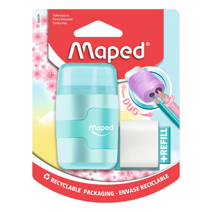 SACAPUNTAS C/GOMAS CONNECT 20 COL. PASTEL BLISTER