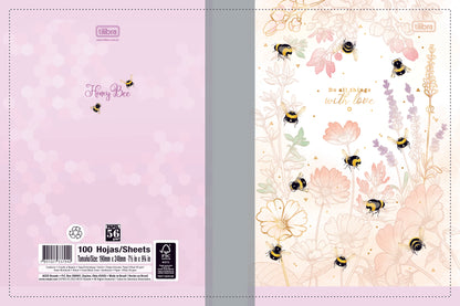 CUADERNO COSIDO 200 PAG. HONEY BEE