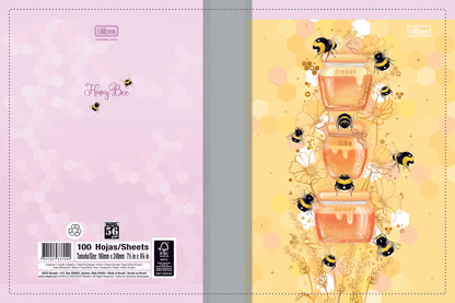 CUADERNO COSIDO 200 PAG. HONEY BEE