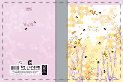 CUADERNO COSIDO 200 PAG. HONEY BEE