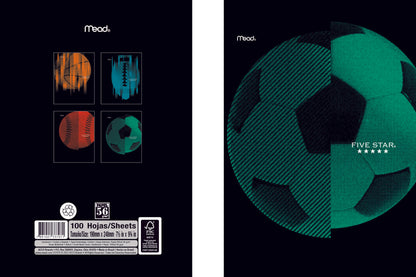 CUADERNO COSIDO 200 PAG. FIVE START SPORT