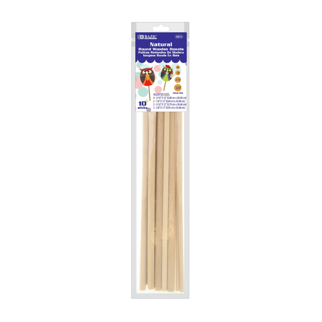 PALITOS DE MADERA NATURAL 10/1 SURTIDOS BLISTER