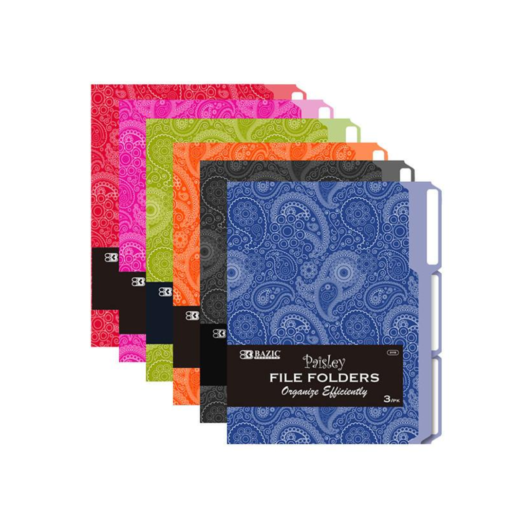 FOLDERS C/DISEÑOS PAISLEY LETTER  3/1