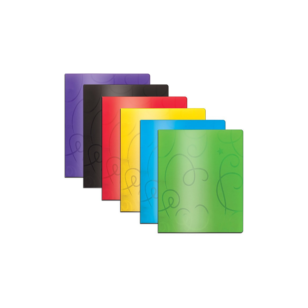 FOLDERS PLASTICO C/2 BOLSILLOS SURTIDOS