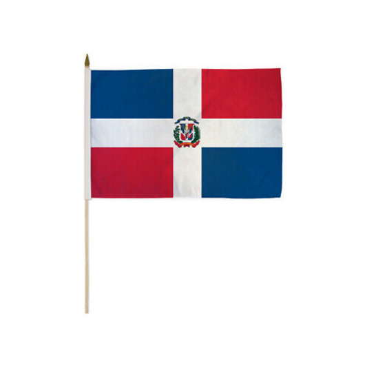 BANDERAS REP. DOM. DE MANO C/PALO