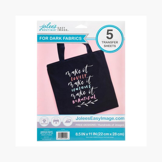 PAPEL TRANSFER (8.5 X 11) 5/1 P/TELA OSCURA JOLEES