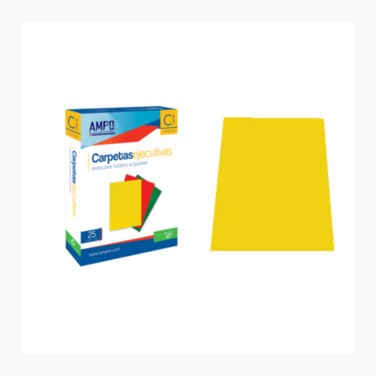 FOLDERS SATINADO - LAMINADO (8.5 X 11) AMARILLO