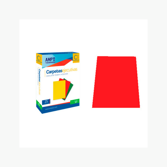 FOLDERS SATINADO - LAMINADO (8.5 X 11) ROJO