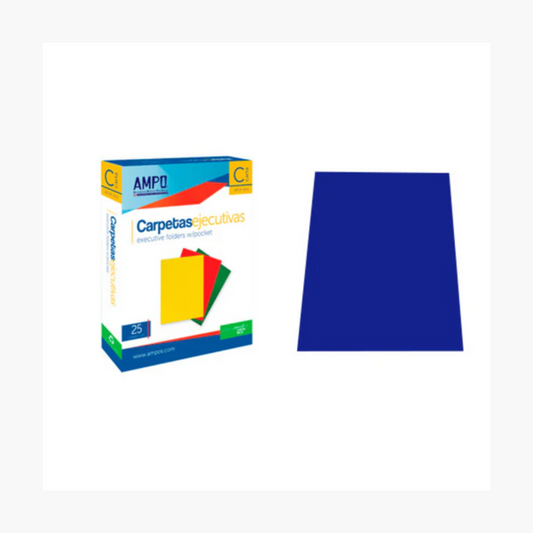 FOLDERS SATINADO - LAMINADO (8.5 X 11) AZUL