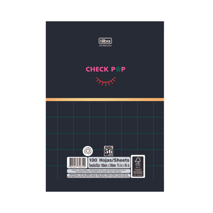 CUADERNO COSIDO CHECK POP 200F