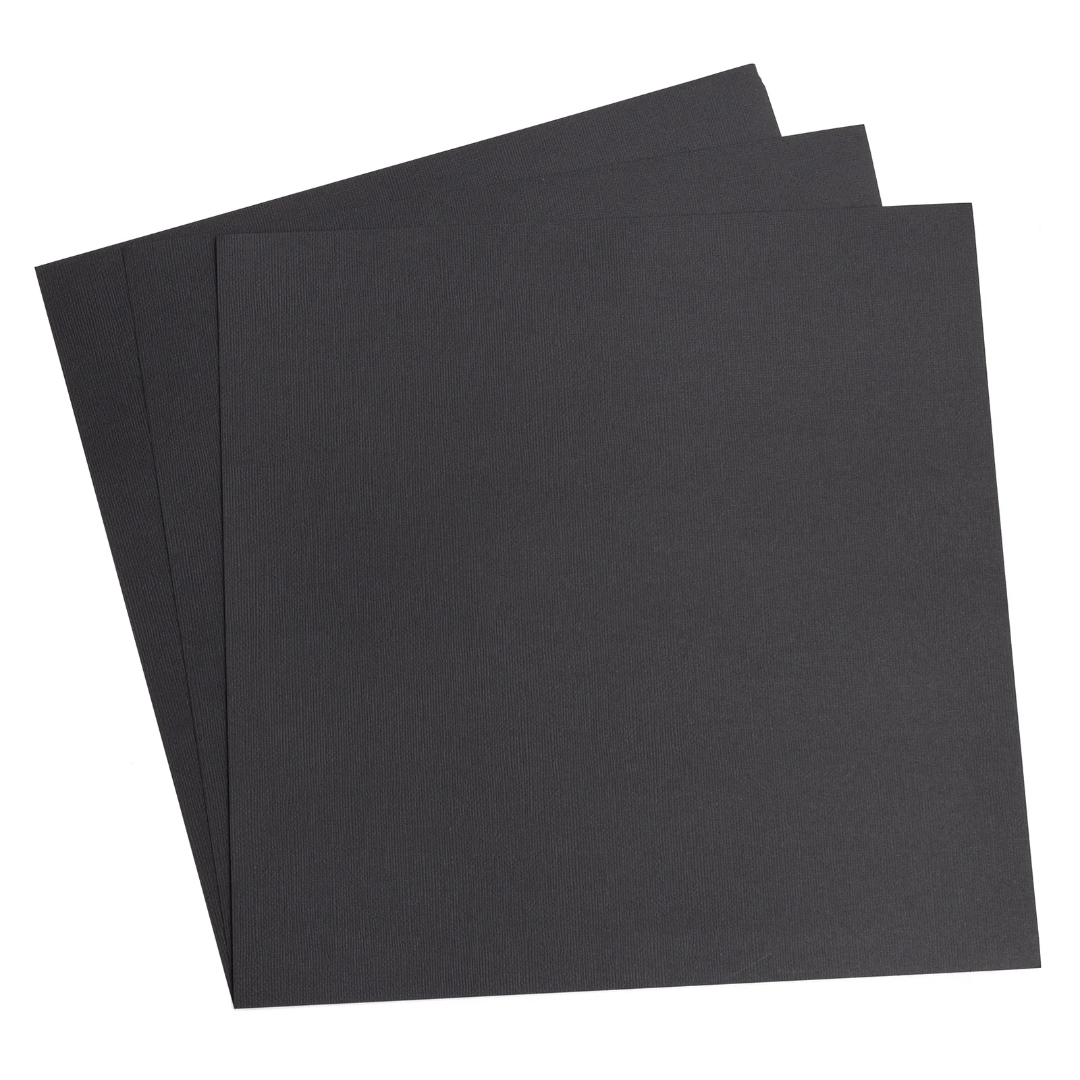 CARTULINAS P/MAQUUINAS DE CORTE (12 X 12) NEGRO 60H 216gr