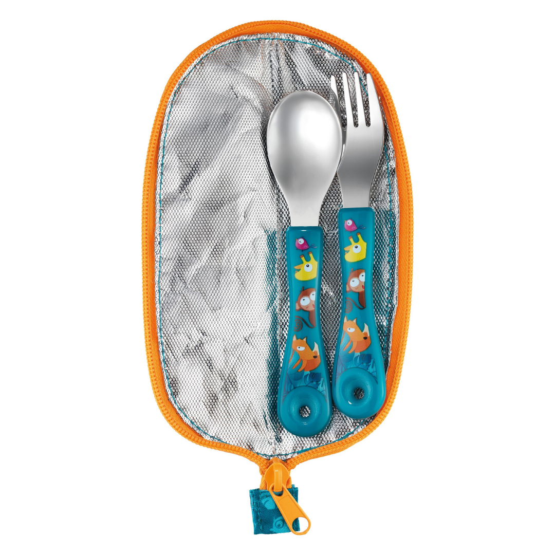 JUEGO DE CUBIERTOS P/NINOS JUNGLE FEVER BL