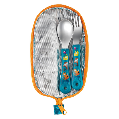 JUEGO DE CUBIERTOS P/NINOS JUNGLE FEVER BL