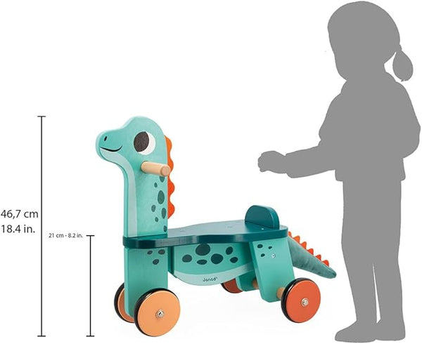 TRICICLO DE MADERA DINO - CORREPASILLOS PORTOSAURUS