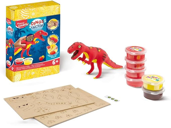 JUEGOS CREATIVOS, DINOS FACTORY-TREX-