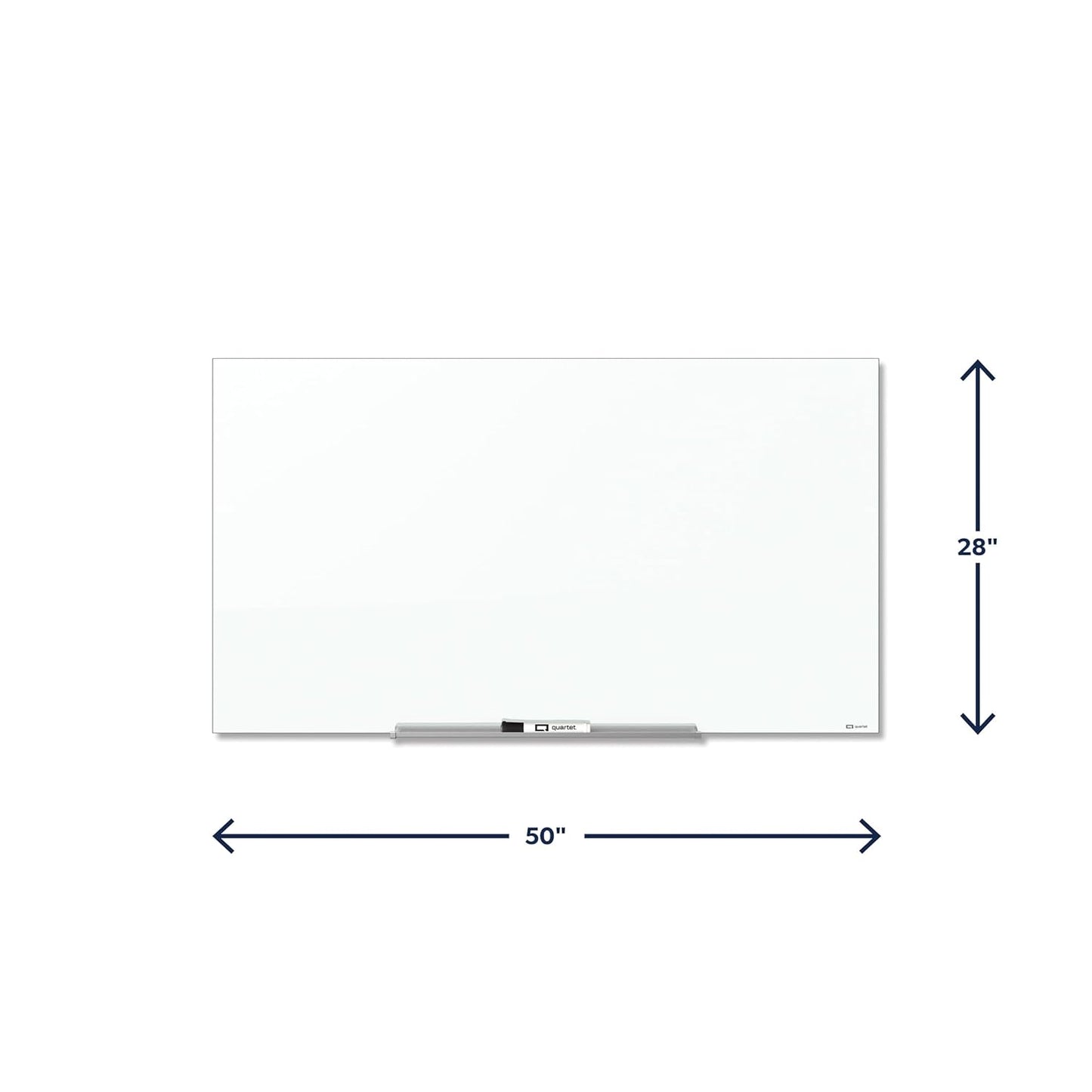 PIZARRA DE CRISTAL BLANCA 28 X 50 PULGADAS