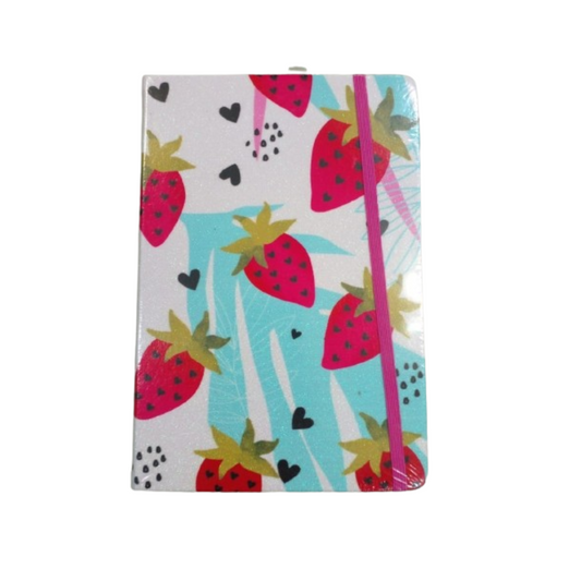 LIBRETAS P/NOTAS C/LIGA A5 GLITTER FRESA