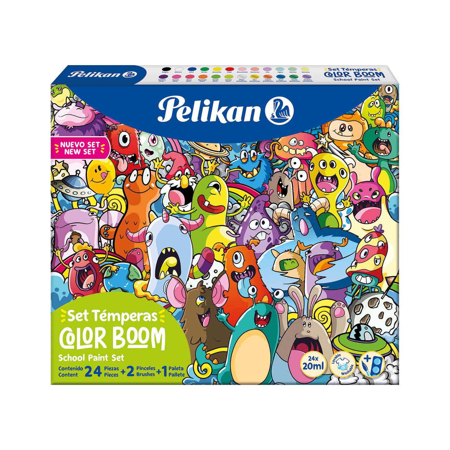 JUEGO DE TEMPERAS BOOM 24/1 SURTIDAS